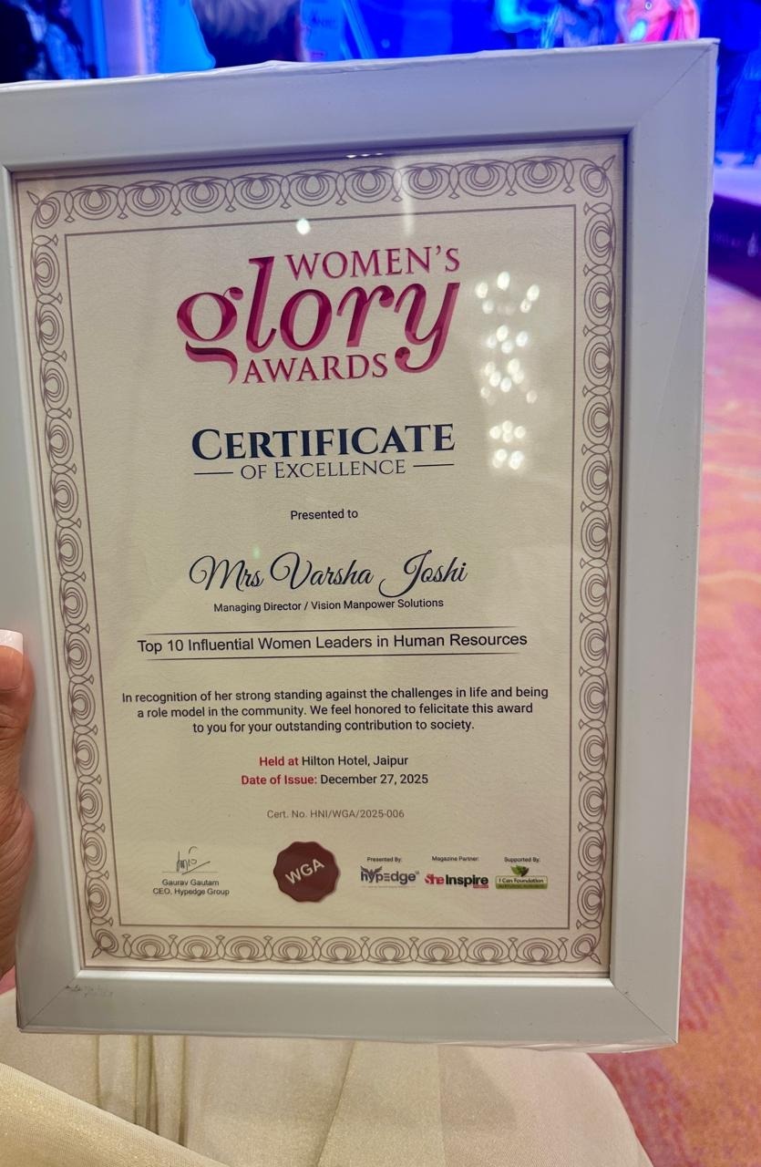 Women’s Glory Award Certificate
